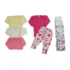 Kit Body Infantil Liso/estampado 3 Conjunto Completo Atacado