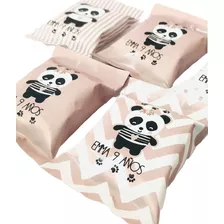  Golosinas Personalizadas X 15 Osito Panda Rosa Candy Bar 