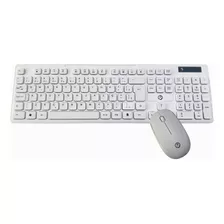 Kit Teclado E Mouse Sem Fio Usb Branco Brazil Pc Bpc-5269