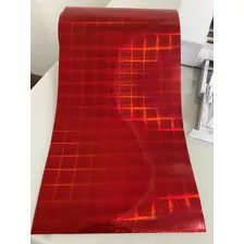 Vinil Holográfico Vermelho Recorte Silhouette Cameo 2mx25cm