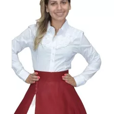 Camisa Feminina Gaúcha Tradicionalista Bailes Festas 