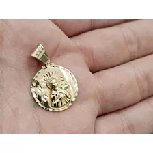 Medalla De Oro Amarillo 14k Virgen Santa Teresa