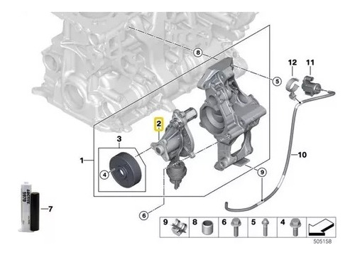 Bomba De Agua Bmw 120i 320i X3 X4 220i 420i 2016 Al 2019 \u0026 Foto 5