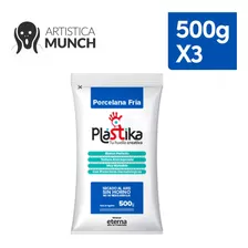 Porcelana Fria Blanca Eterna Plastika 500gr 3 Unidades