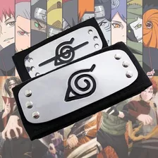 Banda Bandana Naruto Aldea De La Hoja Rayada Logo Relieve 