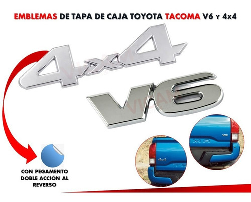 Emblemas Para Tapa De Caja Toyota Tacoma V6 4x4 Foto 2