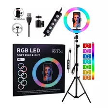 Aro De Luz Rgb Led 12 Pulgadas + Trípode Ajustable Nuevo 