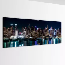 Cuadros De Ciudades 180cm X 60cm En Canvas, New York, Dubai