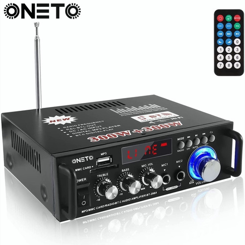 Amplificador De Audio Para Carro Bluetooth 2 Canales 600w