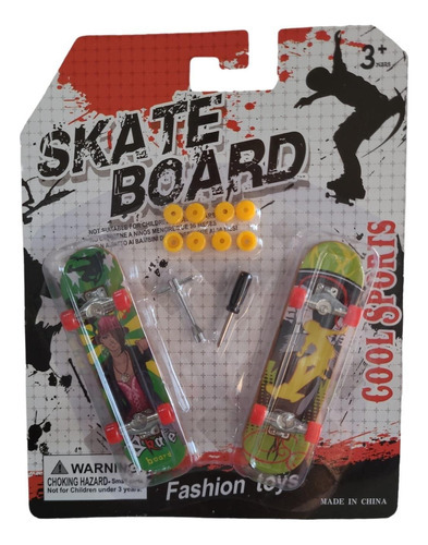 Kit Skate de Dedo - 9 cm - Extremo e Radical - 4 Skates - Sortido - Toyng