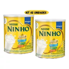 2 Latas De Leite Em Pó Ninho Integral Fort+ Nestlé Kit