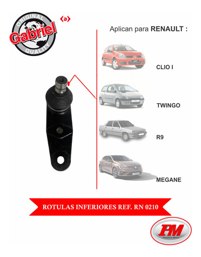 Rotula Inf. Renault Clio I 1992-2001 - Megane 1999 -2009 Foto 4