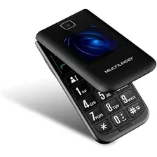 Celular De Idoso Multilaser Flip Vita Duo Sim 32 Mb Preto