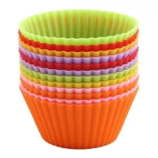 Molde Muffins Silicona Individual X12 Unidades Goma Cupcakes