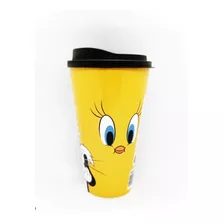 Vaso De Cafe Con Tapa Piolin Y Silvestre Looney Tunes