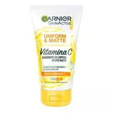 Sabonete Facial Garnier Uniform & Matte Vit C 120gr