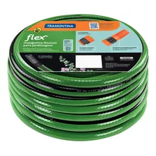 Mangueira Flex Verde Em Pvc 4 Camadas 15 M Com Engate Rosqueado E Esguicho Tramontina