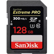 Cartão Sdxc Sandisk Extreme Pro 128gb - 300mb/s