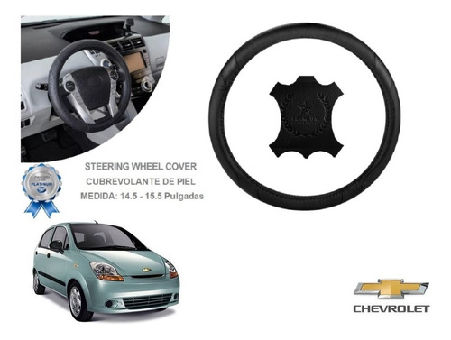 Funda Cubrevolante Negro Piel Chevrolet Matiz 2013 Foto 2