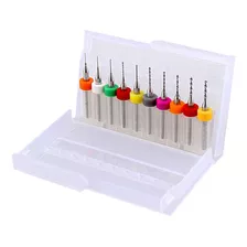 Caja Set 10 Brocas Pcb Medida 0.6 A 1.5mm 3.175mm [ Max ]