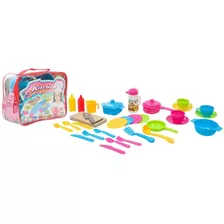 Set Loza Juego Cocina Platos Ollitas Niña