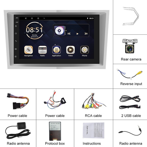 Podofo 2din 7''android 10.0 De Radio De Coche Para Opel Foto 9