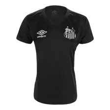 Camisa Santos Preta Umbro Feminina Original Camiseta Oficial