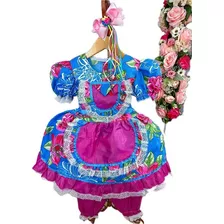 Vestido Infantil Junino Joana Estampa 7