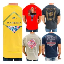 Kit 5 Camiseta Cobra D'água E Maresia Top Marca