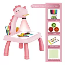 Mesa Projetor De Pintura Infantil Com Apagador Cor Rosa