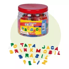 Pote Com Letras Em Plástico Brinquedo Educativo 171 Pçs
