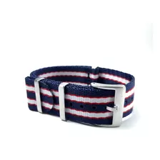 Nato Strap Seatbelt Special Blue-red-white 22 Mm