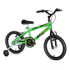 Bicicleta Infantil Masculina Aro 16 Sk-ii Green Com Mascara