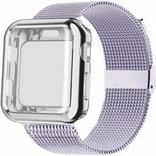 Correa + Case Metalica Milanese Para Apple Watch Serie 1-5