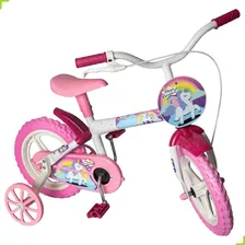 Bicicleta Infantil Menina Magic Rainbow Aro 12 Colorida Styll Kids