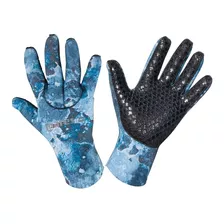 Guantes Mares 2mm Y 3mm Azul Camuflajeados Pesca Deportiva