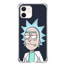 Capa Capinha Anti Shock Rick & Morty Cientista Preta Vovô