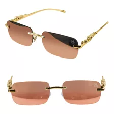 Óculos Sol Jaguar Mafia Dourado Trap Yakuza Hype + Case 