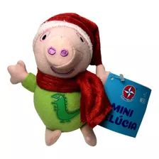 Edição Natal - Mini Boneco Pelúcia Porco George Pig Original