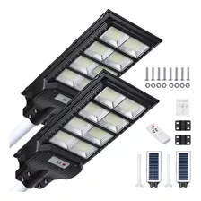 2pcs Lámpara Led Solar Exterior Suburbana Alumbrado 800w