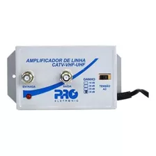 Amplificador Sinal Proeletronic 30db Tv Hdtv Catv Uhf Vhf