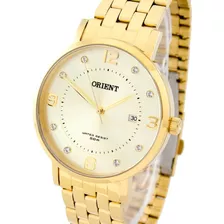 Relógio Orient Feminino Fgss1165 C2kx Dourado Analogico Cor Do Fundo Champanhe