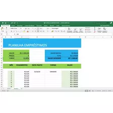 Planilha De Juros Simples Em Excel, Empréstimo, Amortização