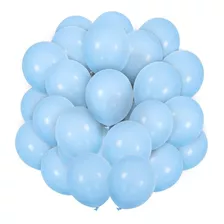 Balão Bexiga Azul Claro Liso - N° 9 - Látex - 50 Unidades