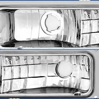 Crystal Bumper Lights For 88-99 Chevy Gmc C10 C/k Yukon  Gt4 Foto 3