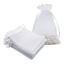 Bolsas De Organza 9 X 12 Cm Blancas Paquete 100 Unds