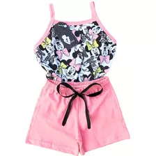 Pijama Dormir Curto ,juvenil Meninas Babydoll Minnie Verão 