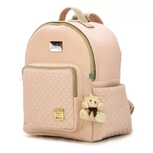 Mochila Bolsa Maternidade Bebê Personalizadas -linha Pópeti Cor Rosé