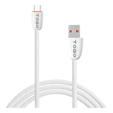 Cable De Carga Rápida Usb Tipo C 1.25 Mts / Togo Mod Tg7721c Color Blanco