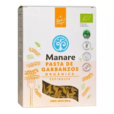 Pasta De Garbanzos 250gr 100% Organicos / Espirales / Manare